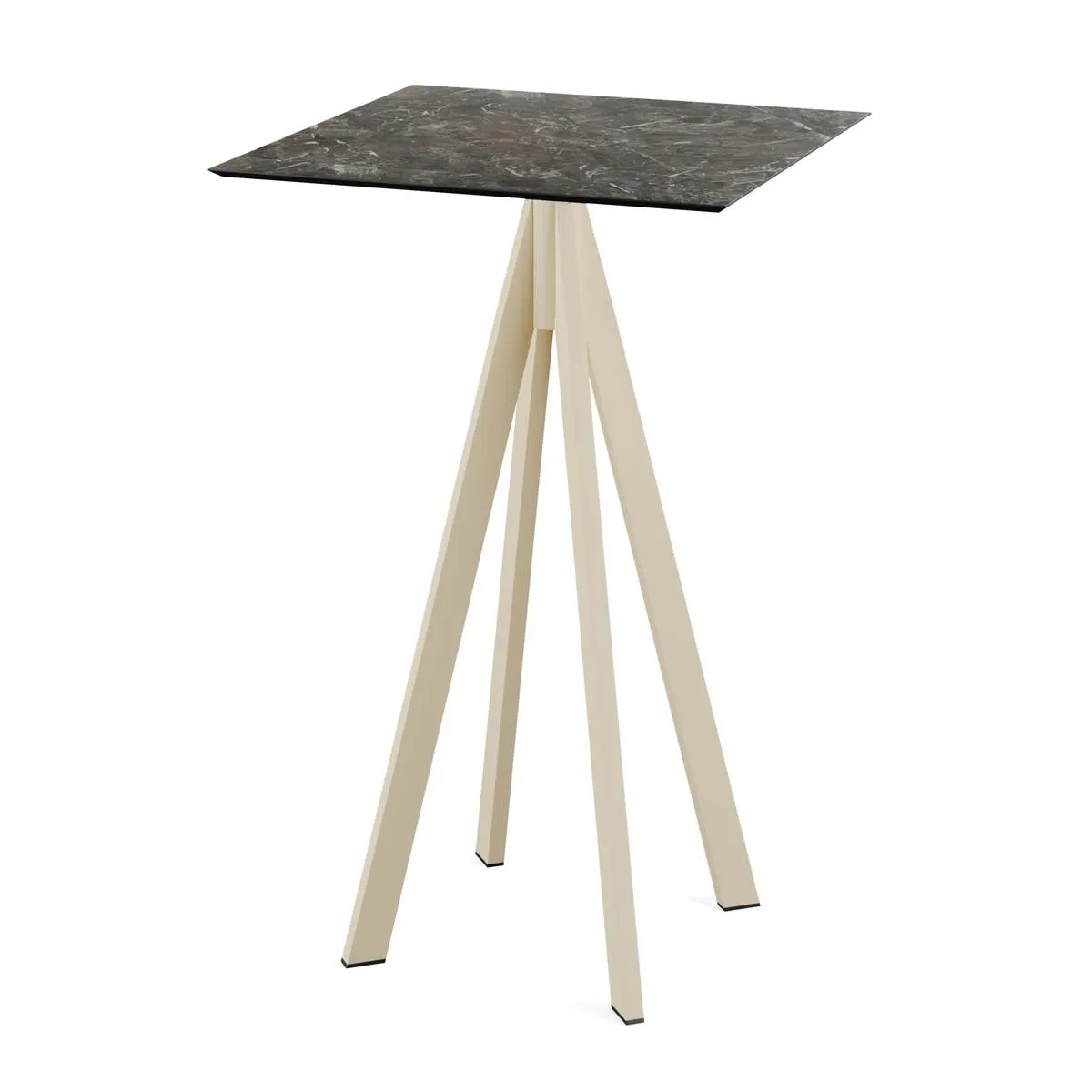 Feros Tavolo alto Infinity con struttura color sabbia + piano quadrato in HPL; 70x70x109.2 cm (LxLxH); multicolore; quadrata - immagine 1