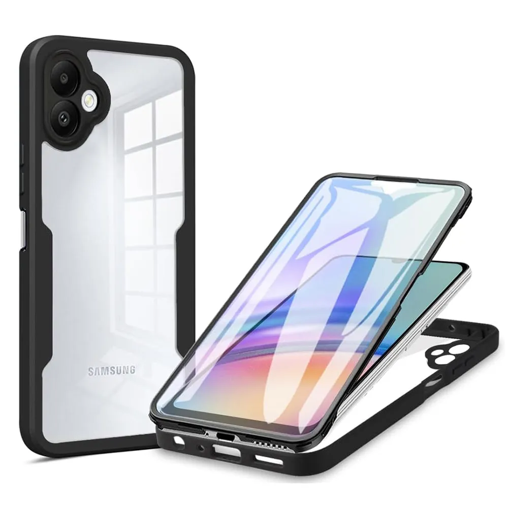 Custodia per Samsung Galaxy A07 4G A075, Techsuit, ColorVerse 360, Nera - immagine 1