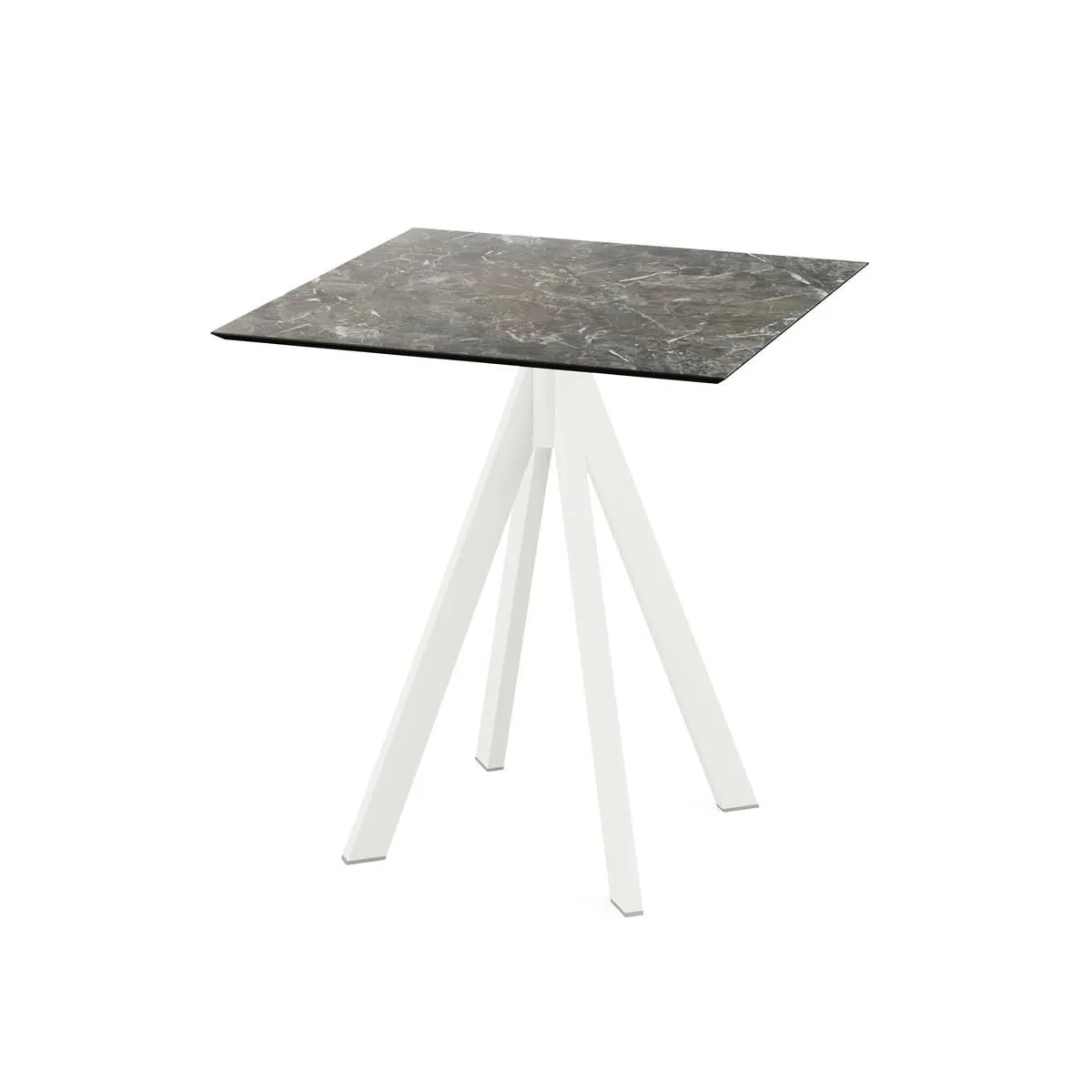 Feros Tavolo da esterno Infinity bianco con telaio + HPL quadrato; 70x70x73.2 cm (LxLxH); multicolore; quadrata - immagine 1