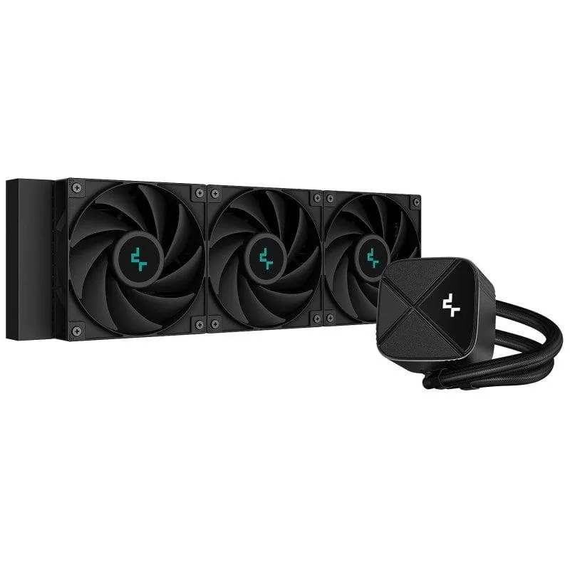Raffreddamento Liquido DeepCool LS720S Zero Dark 360mm 3 Ventole LED Bianco - immagine 1