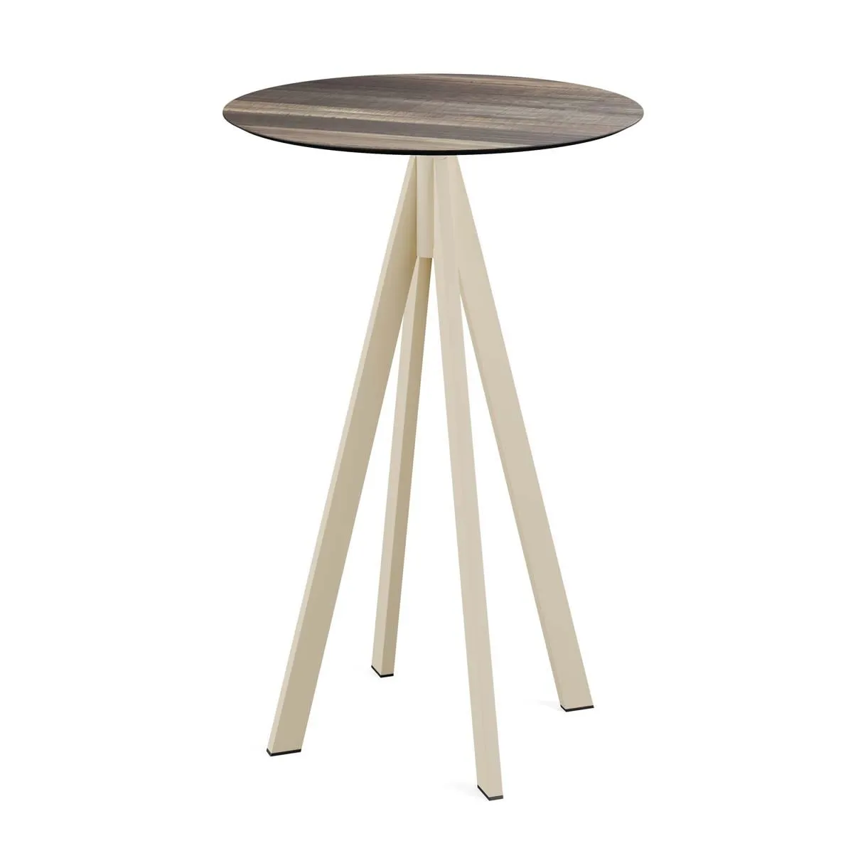 Feros Tavolo alto Infinity sabbia con telaio + HPL rotondo; 109.2x70 cm (HxØ); marrone chiaro; rotonda - immagine 1