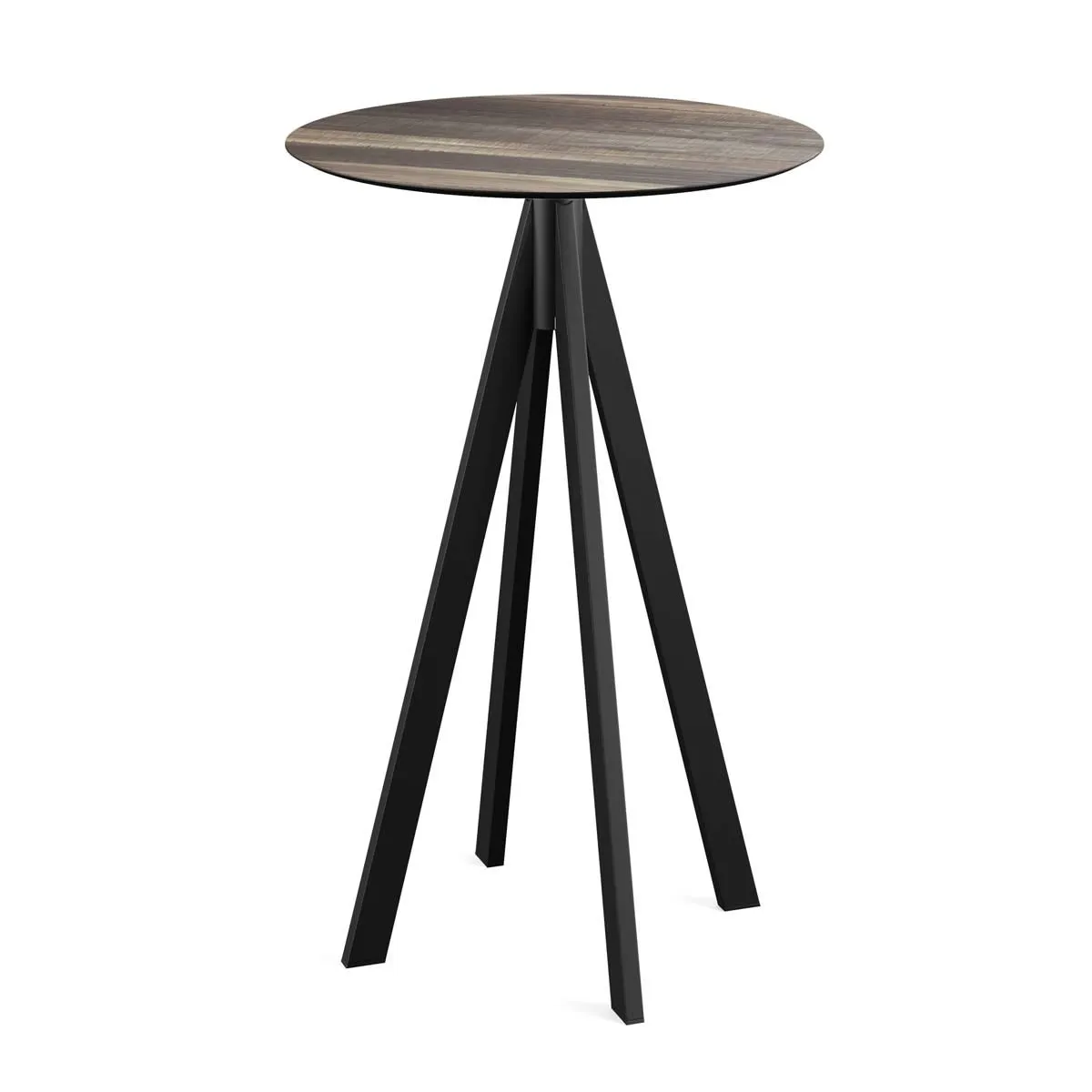 Feros Tavolo alto Infinity con telaio + HPL rotondo; 109.2x70 cm (HxØ); marrone chiaro; rotonda - immagine 1