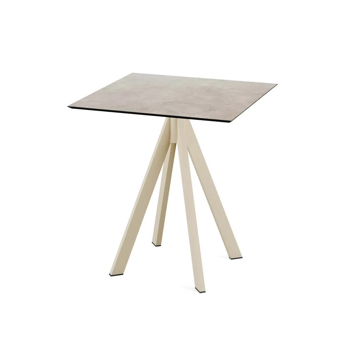 Feros Tavolo da esterno Infinity sabbia con telaio + HPL quadrato; 70x70x73.2 cm (LxLxH); sabbia; quadrata - immagine 1