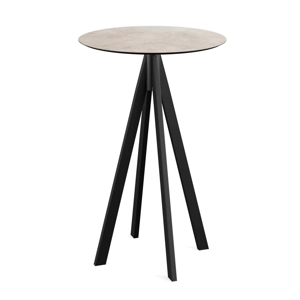 Feros Tavolo alto Infinity con telaio + HPL rotondo; 109.2x70 cm (HxØ); sabbia; rotonda - immagine 1