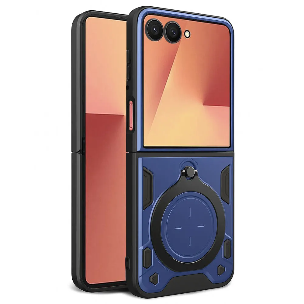 Custodia per Samsung Galaxy Z Flip7 F766, Techsuit, CamGuard Pro, Blu - immagine 1