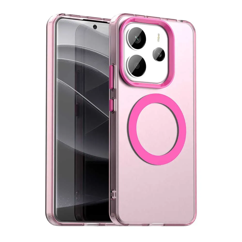 Custodia MagSafe per Xiaomi Redmi Note 14 4G (Regionale), Techsuit, CandyCase, Rosa - immagine 1