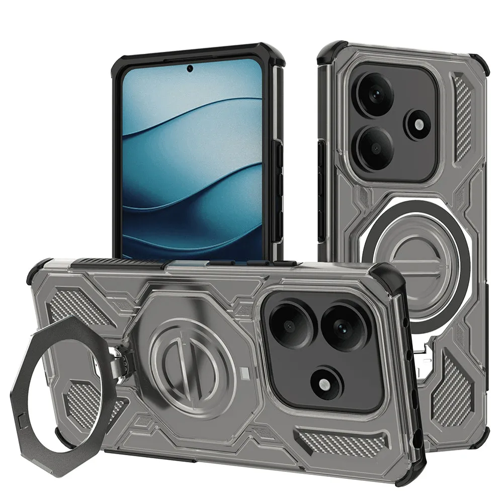 Custodia per Xiaomi Redmi Note 14 5G, Techsuit, Carbon Shield Pro, Fumè - immagine 1