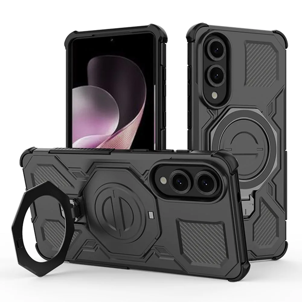 Custodia per Samsung Galaxy S25 Edge S937, Techsuit, Carbon Shield Pro, Nera - immagine 1