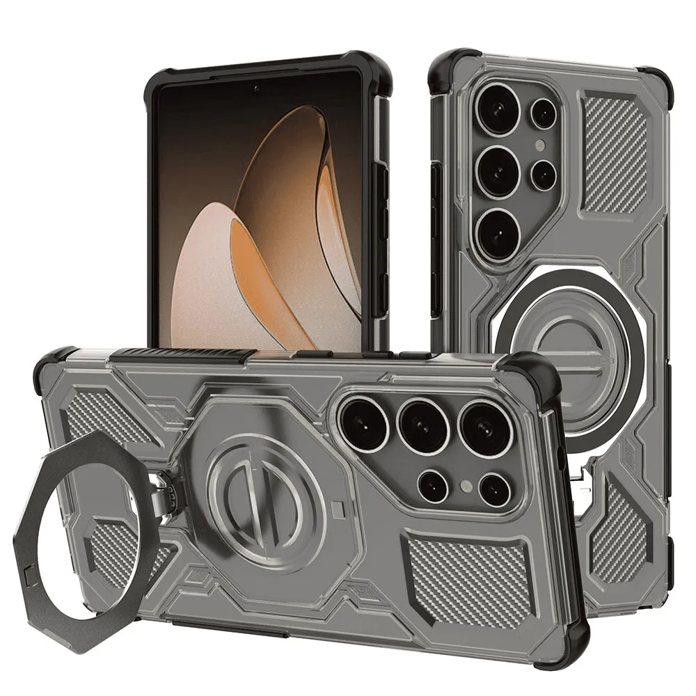 Custodia per Samsung Galaxy S25 Ultra S938, Techsuit, Carbon Shield Pro, Fumo - immagine 1