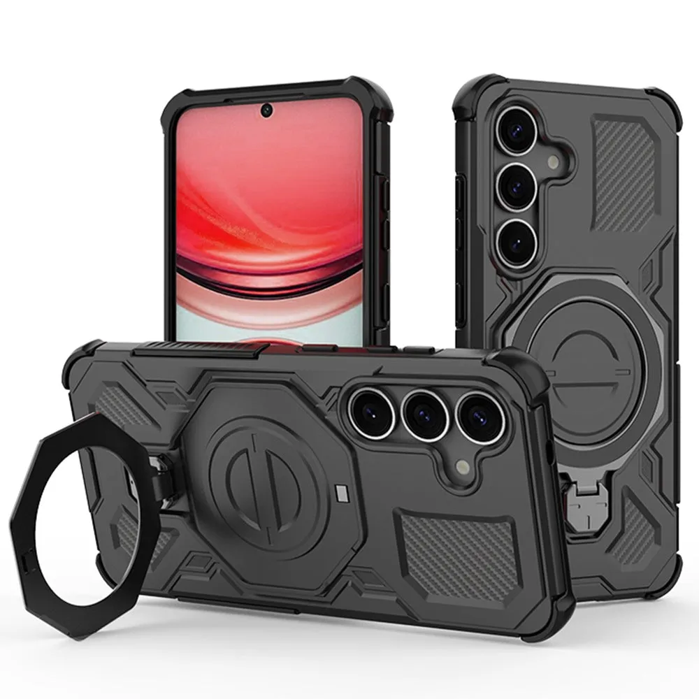 Custodia per Samsung Galaxy S25+ S936, Techsuit, Carbon Shield Pro, Nera - immagine 1