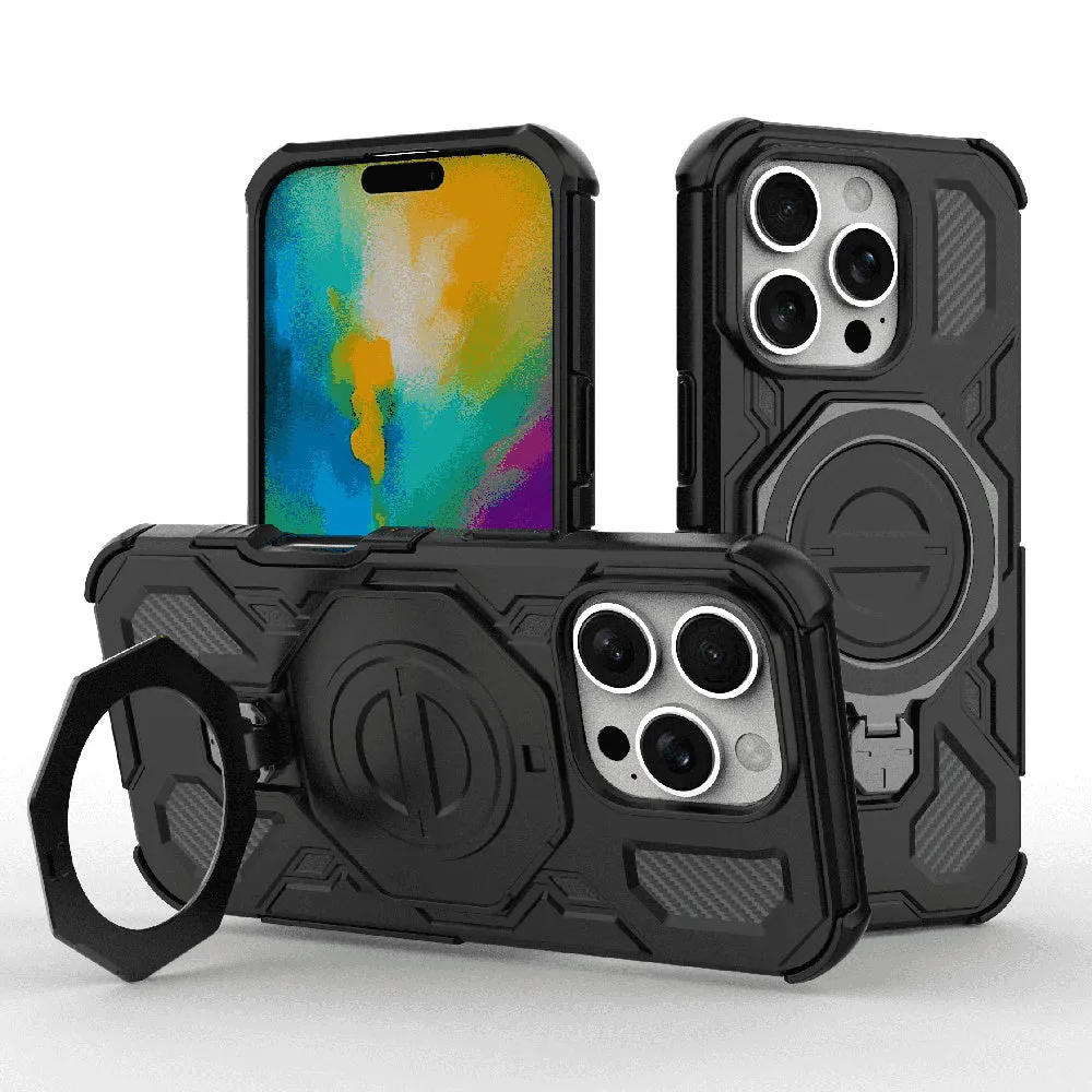 Custodia per Apple iPhone 16 Pro, Techsuit, Carbon Shield Pro, Nera - immagine 1