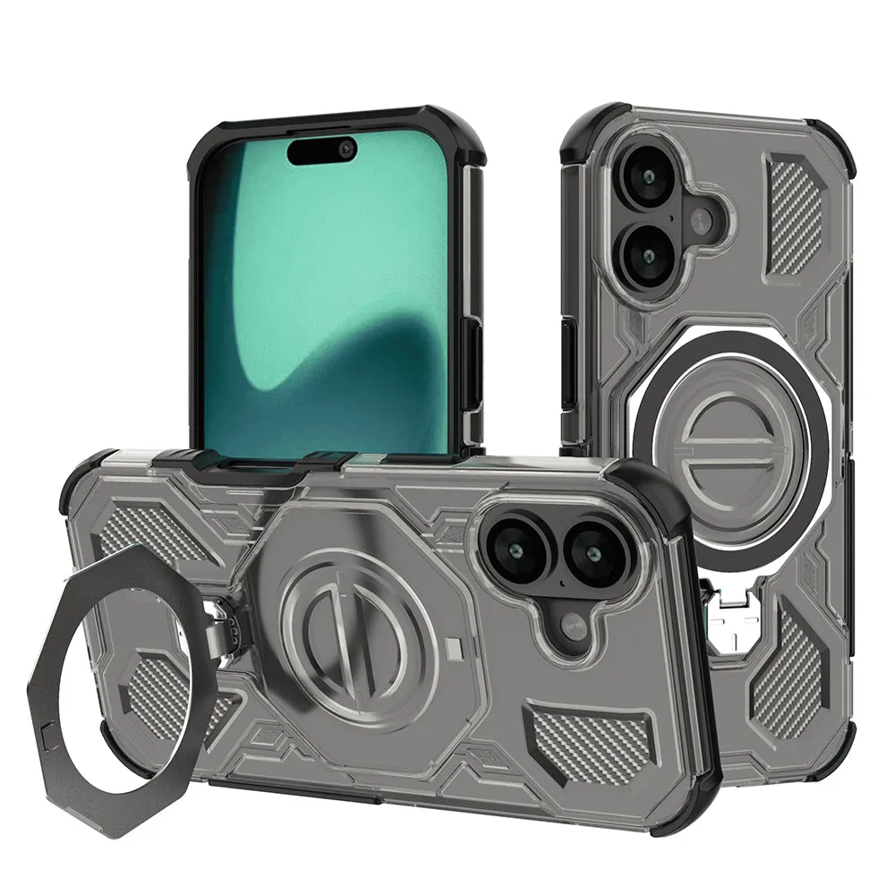 Custodia per Apple iPhone 16, Techsuit, Carbon Shield Pro, Fumè - immagine 1