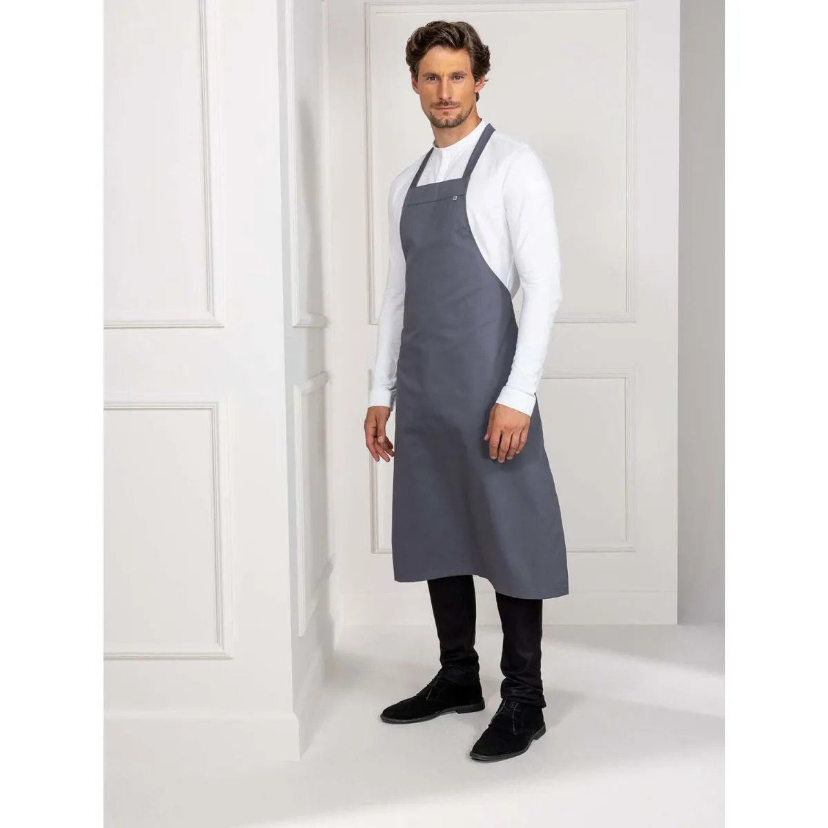 Le Nouveau Chef Grembiule da cucina Denver ; 70x110 cm (LxL); grigio scuro - immagine 1