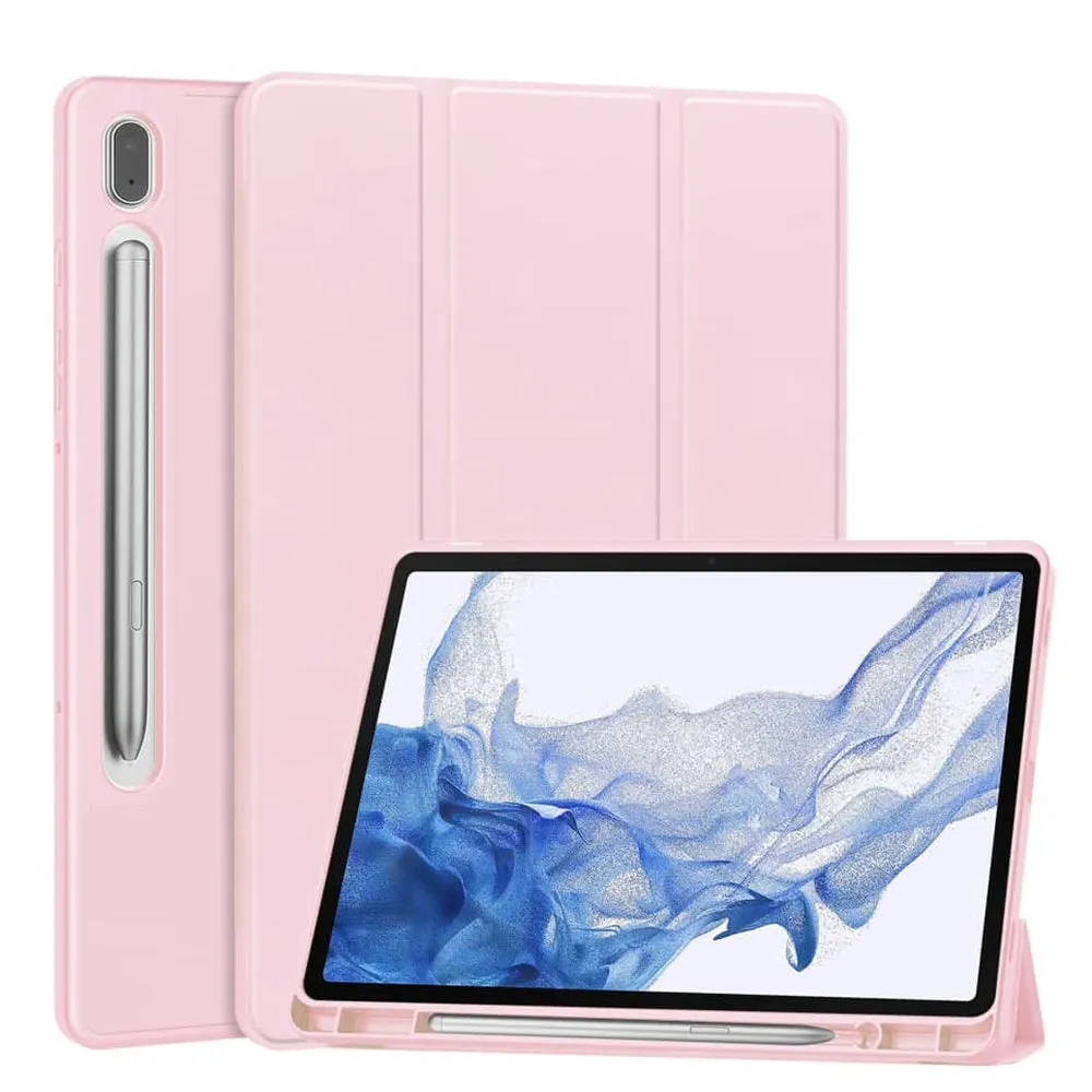 Custodia per Xiaomi Redmi Pad 2, Techsuit, Flex Trifold, Rosa - immagine 1