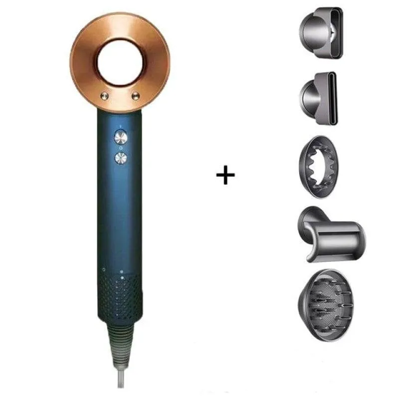 Phon Professionale Ionico Arzopa Super Hair Dryer 1600W 3 Velocità con Accessori Blu - immagine 1