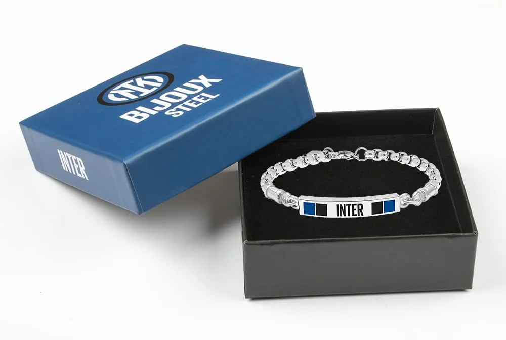 Inter Unisex-Adult Bracciale, Nero Blu Acciaio, Taglia Unica - immagine 2