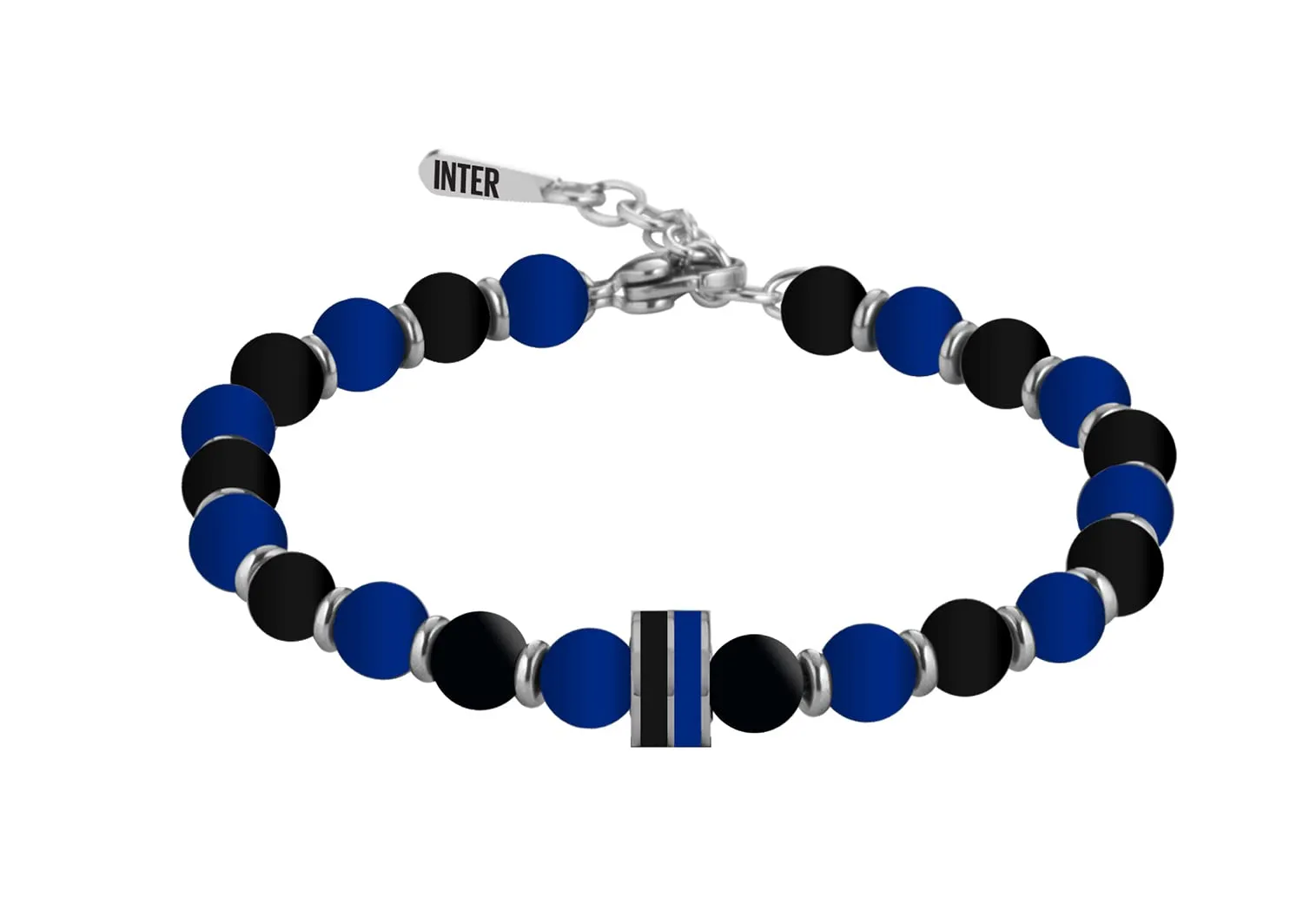 Inter Unisex-Adult Bracciale, Nero Blu Acciaio, Taglia Unica - immagine 1