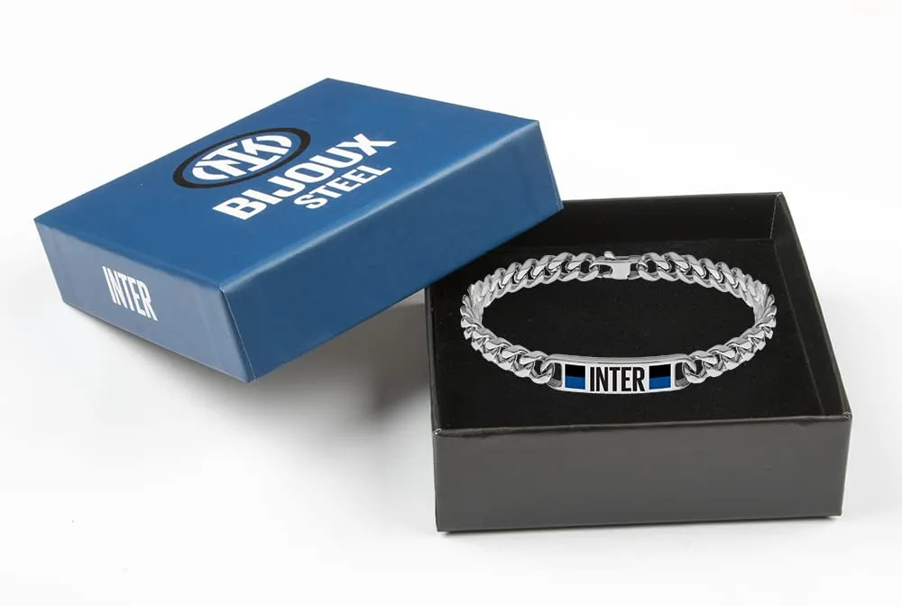 Inter B-IB008UAS Bracciale, Nero Blu Acciaio, Taglia Unica - immagine 2