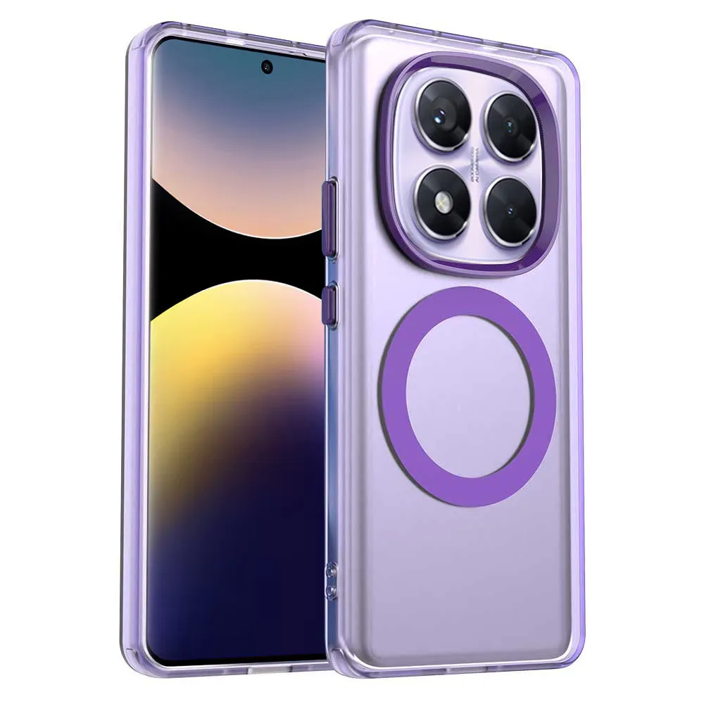 Custodia MagSafe per Xiaomi Poco X7 / Redmi Note 14 Pro 5G, Techsuit, CandyCase, Viola - immagine 1