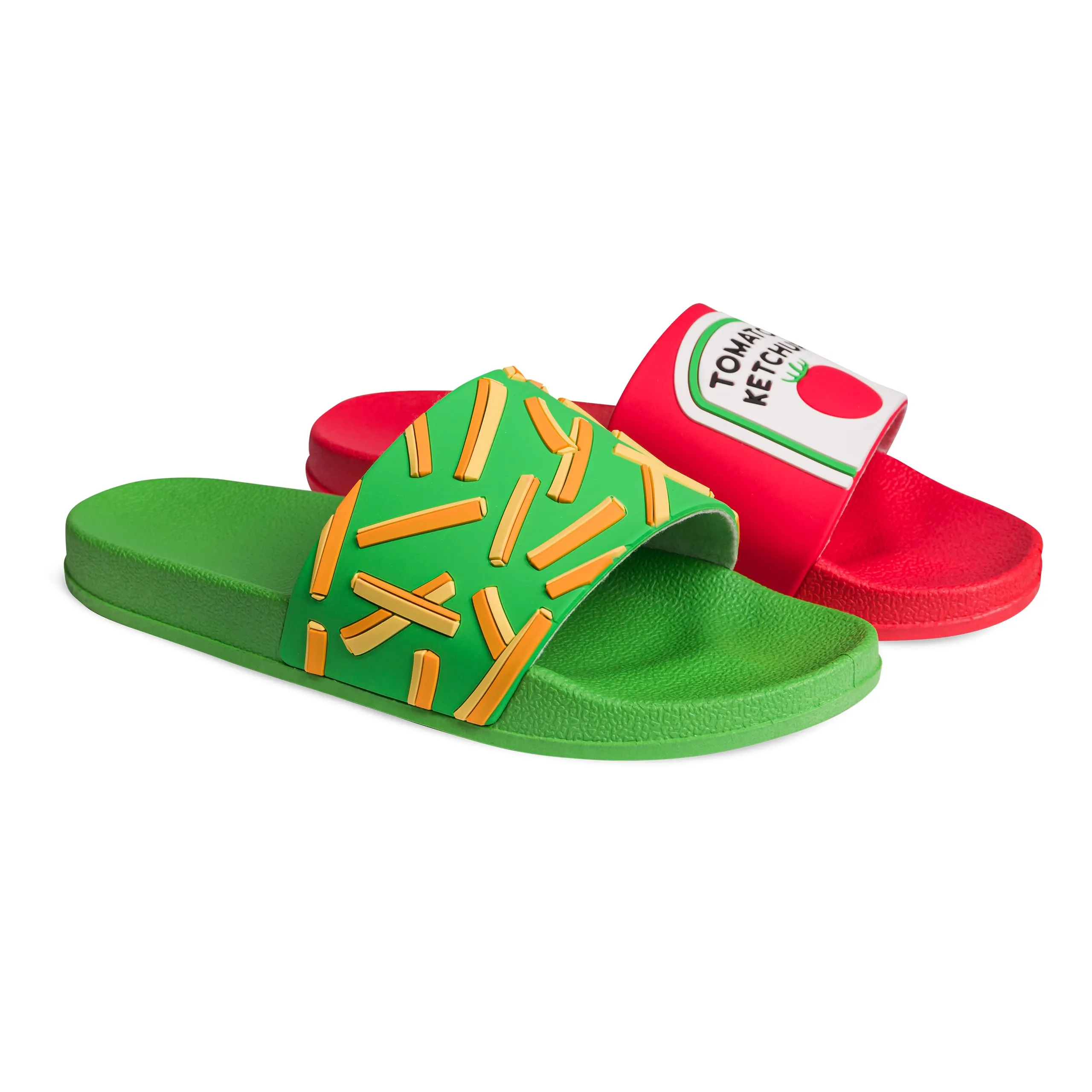 Dedoles Ciabatte Donna Uomo & Bambini Sandali per Spiaggia e Piscina con tanti Design Patatine Fiori Volpe Lama Nuvole Ketchup Regalo, Color: Patatine fritte e ketchup, 40 EU - immagine 4