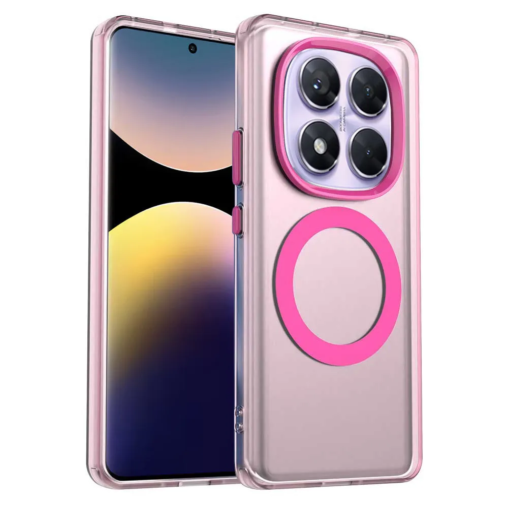 Custodia MagSafe per Xiaomi Poco X7 / Redmi Note 14 Pro 5G, Techsuit, CandyCase, Rosa - immagine 1
