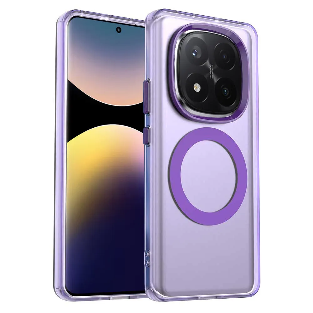 Custodia MagSafe per Xiaomi Redmi Note 14 Pro+ 5G, Techsuit, CandyCase, Viola - immagine 1