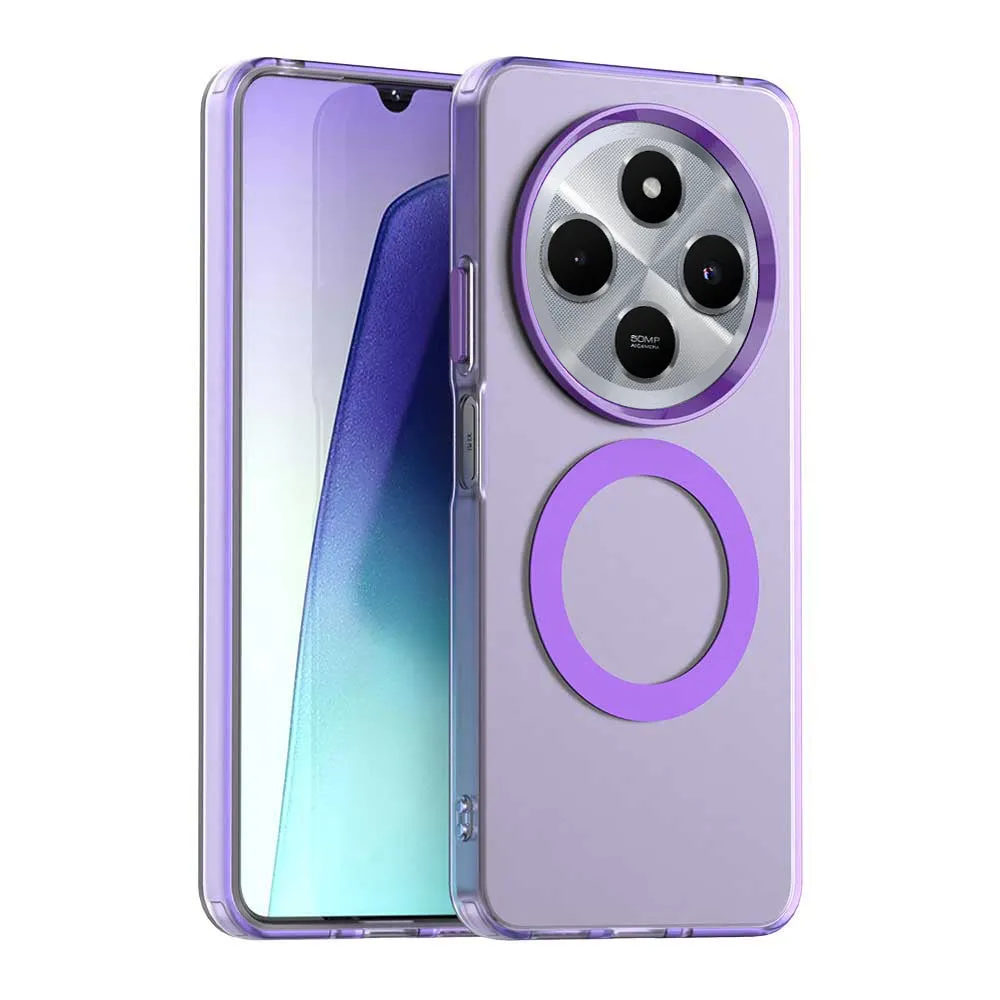 Custodia MagSafe per Xiaomi Poco C75 / Redmi 14C, Techsuit, CandyCase, Viola - immagine 1