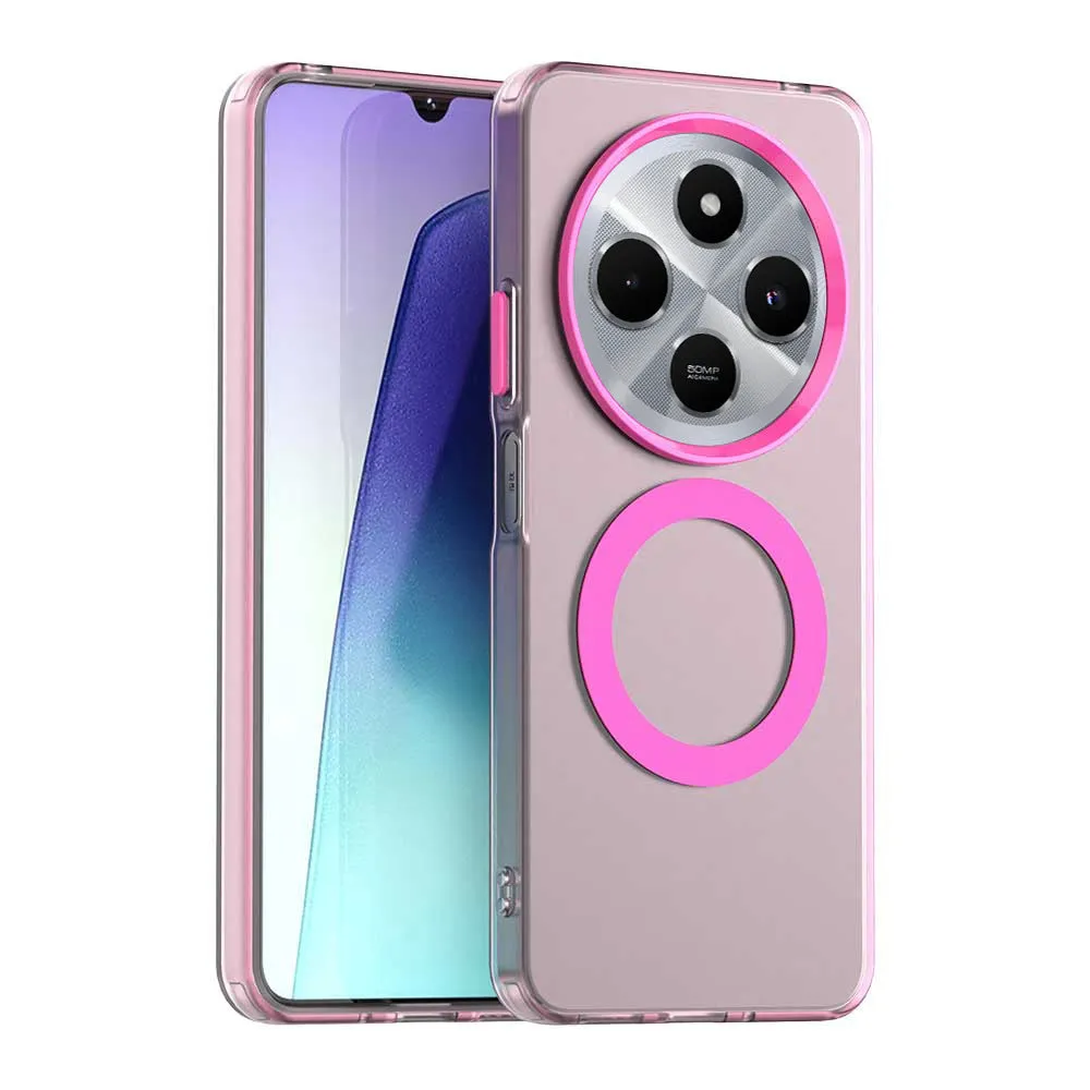 Custodia MagSafe per Xiaomi Poco C75 / Redmi 14C, Techsuit, CandyCase, Rosa - immagine 1