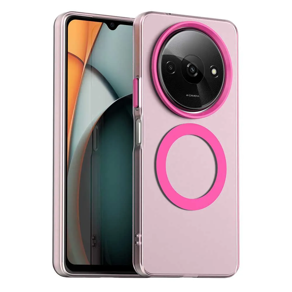 Custodia MagSafe per Xiaomi Redmi A3x / A3, Techsuit, CandyCase, Rosa - immagine 1