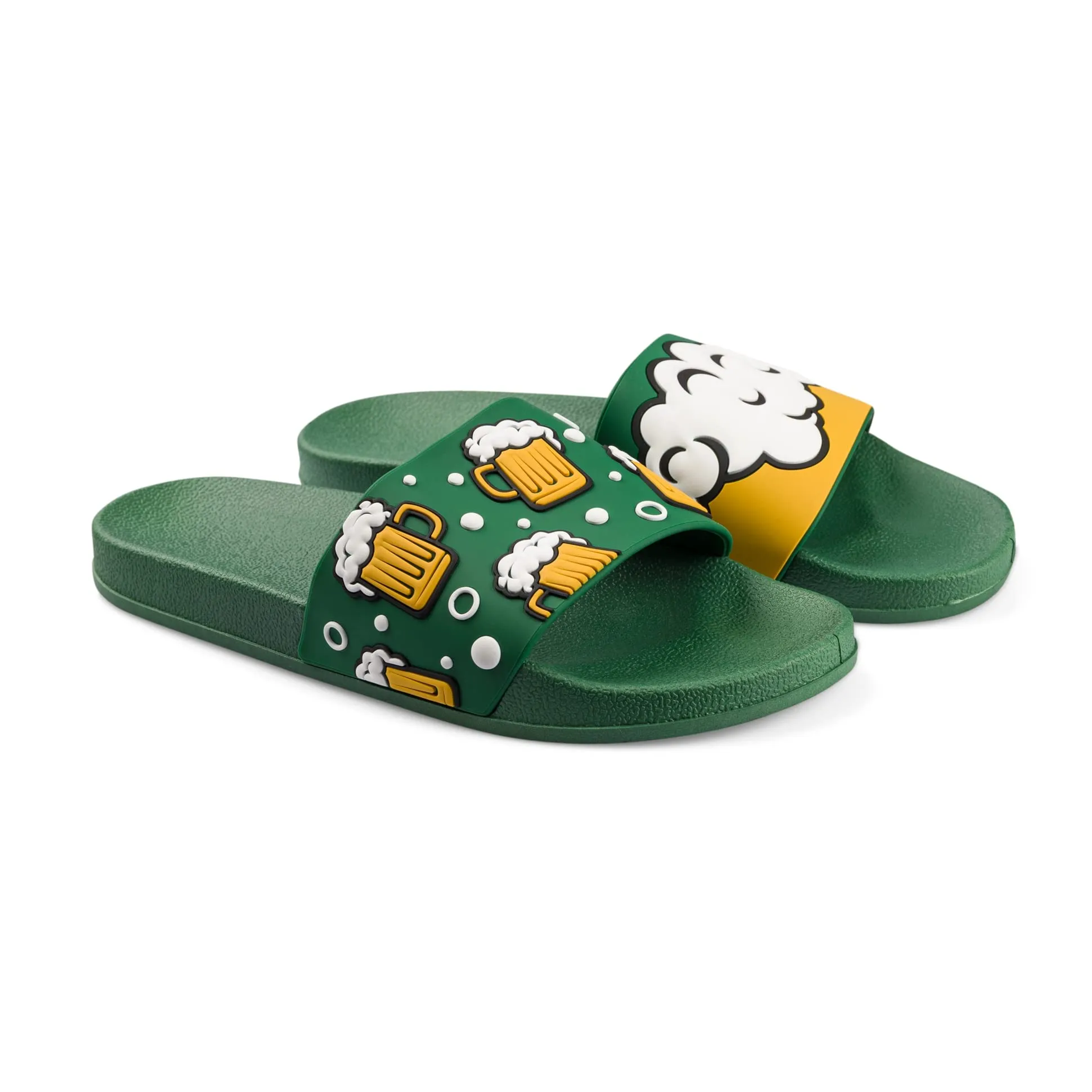 Dedoles Ciabatte Donna Uomo & Bambini Sandali per Spiaggia e Piscina con tanti Design Patatine Fiori Volpe Lama Nuvole Ketchup Regalo, Color: Birra e schiuma, 43 EU - immagine 4