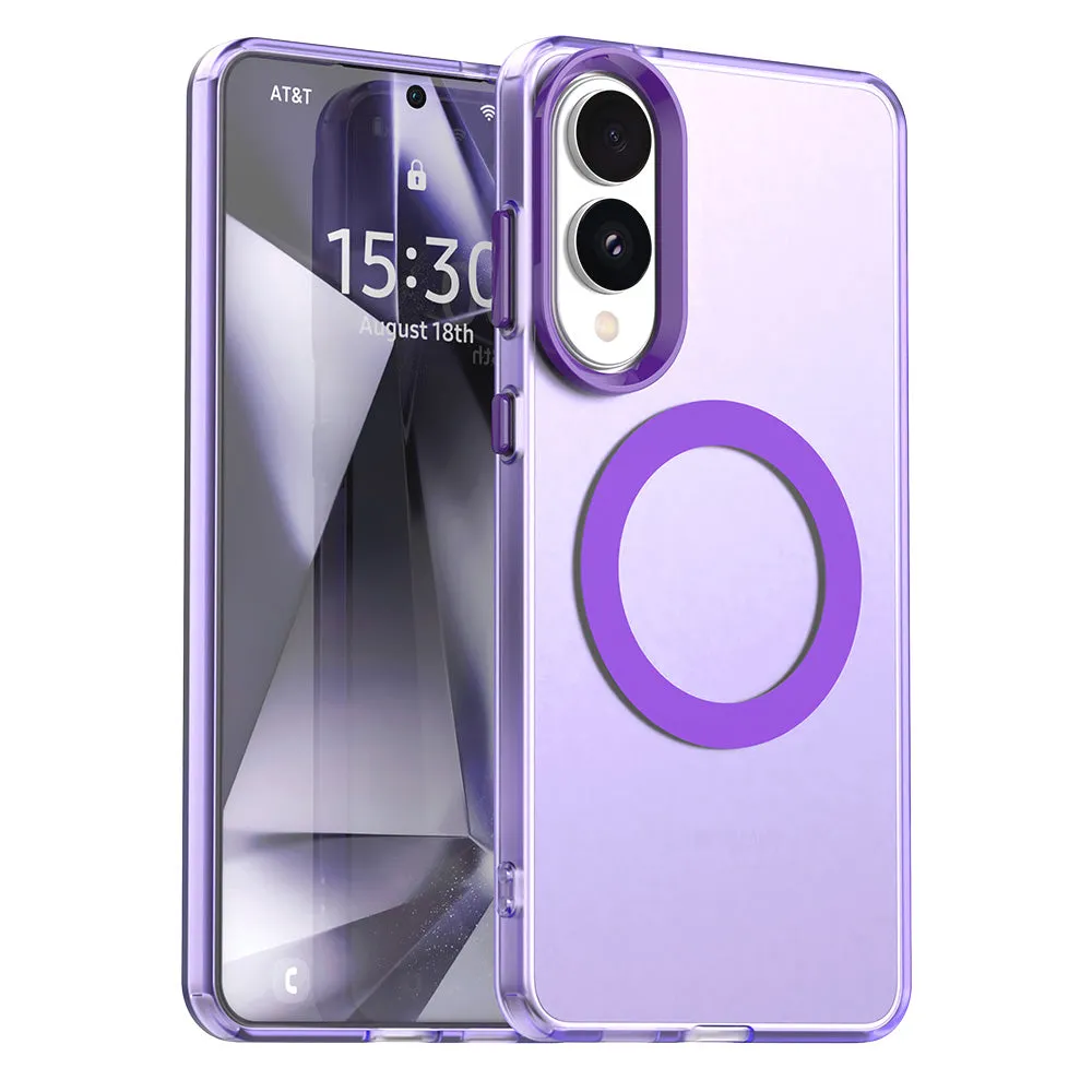 Custodia MagSafe per Samsung Galaxy S25 Edge S937, Techsuit, CandyCase, Viola - immagine 1