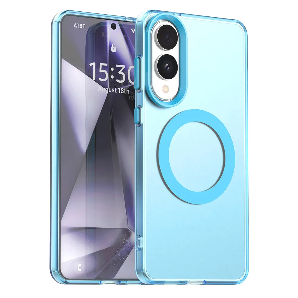 Custodia MagSafe per Samsung Galaxy S25 Edge S937, Techsuit, CandyCase, Blu - immagine 1