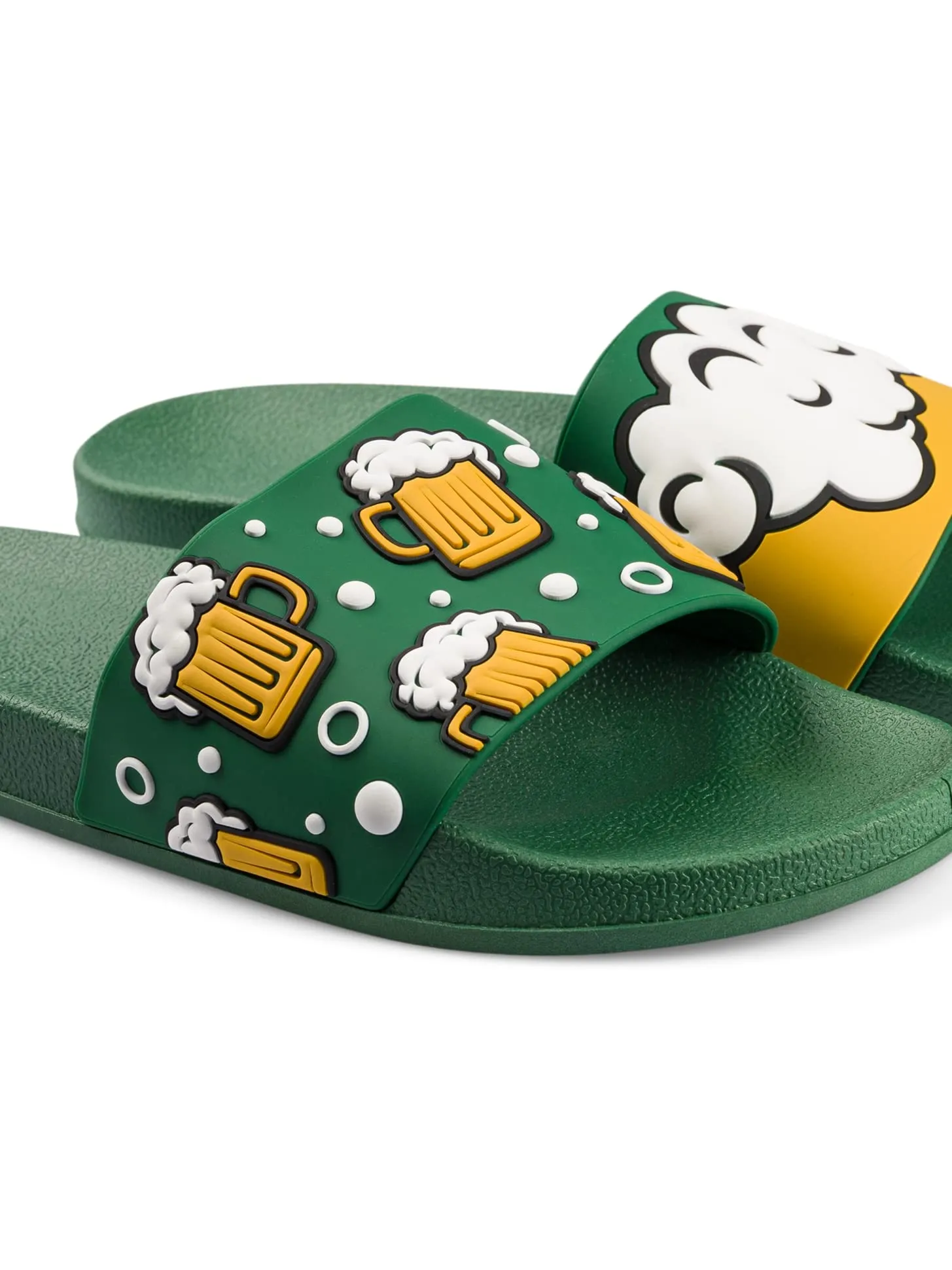 Dedoles Ciabatte Donna Uomo & Bambini Sandali per Spiaggia e Piscina con tanti Design Patatine Fiori Volpe Lama Nuvole Ketchup Regalo, Color: Birra e schiuma, 41 EU - immagine 5