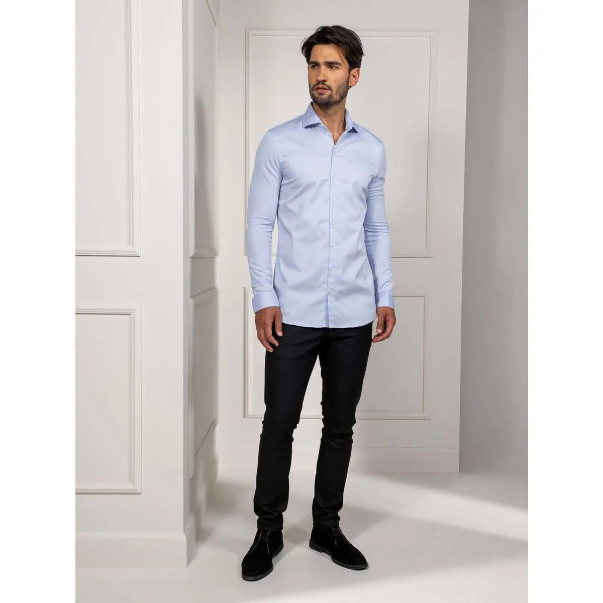 Le Nouveau Chef Camicia Liam ; Taglia XL; blu chiaro - immagine 1