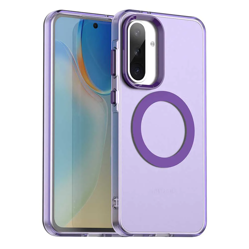 Custodia MagSafe per Samsung Galaxy A56 A566, Techsuit, CandyCase, Viola - immagine 1