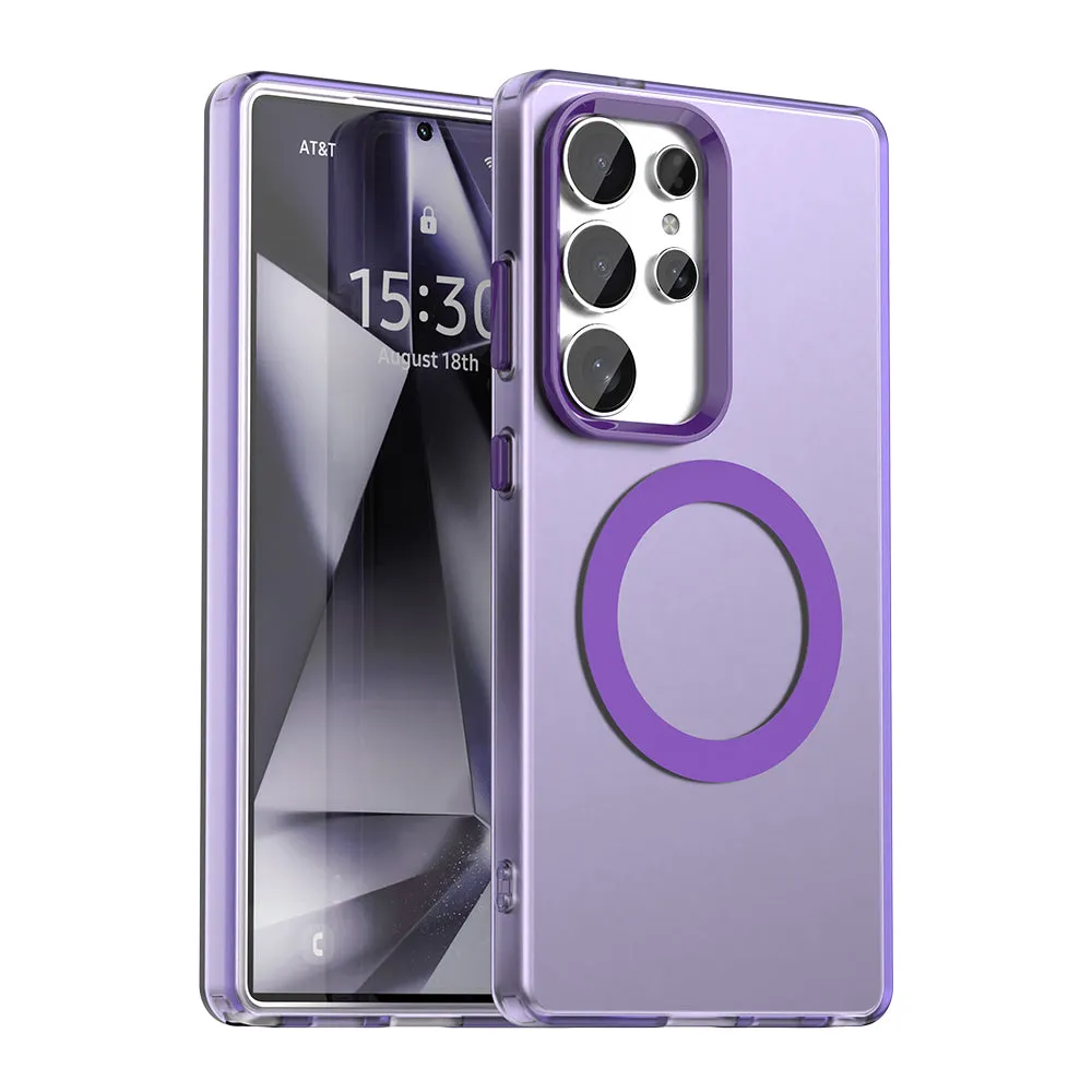 Custodia MagSafe per Samsung Galaxy S25 Ultra S938, Techsuit, CandyCase, Viola - immagine 1