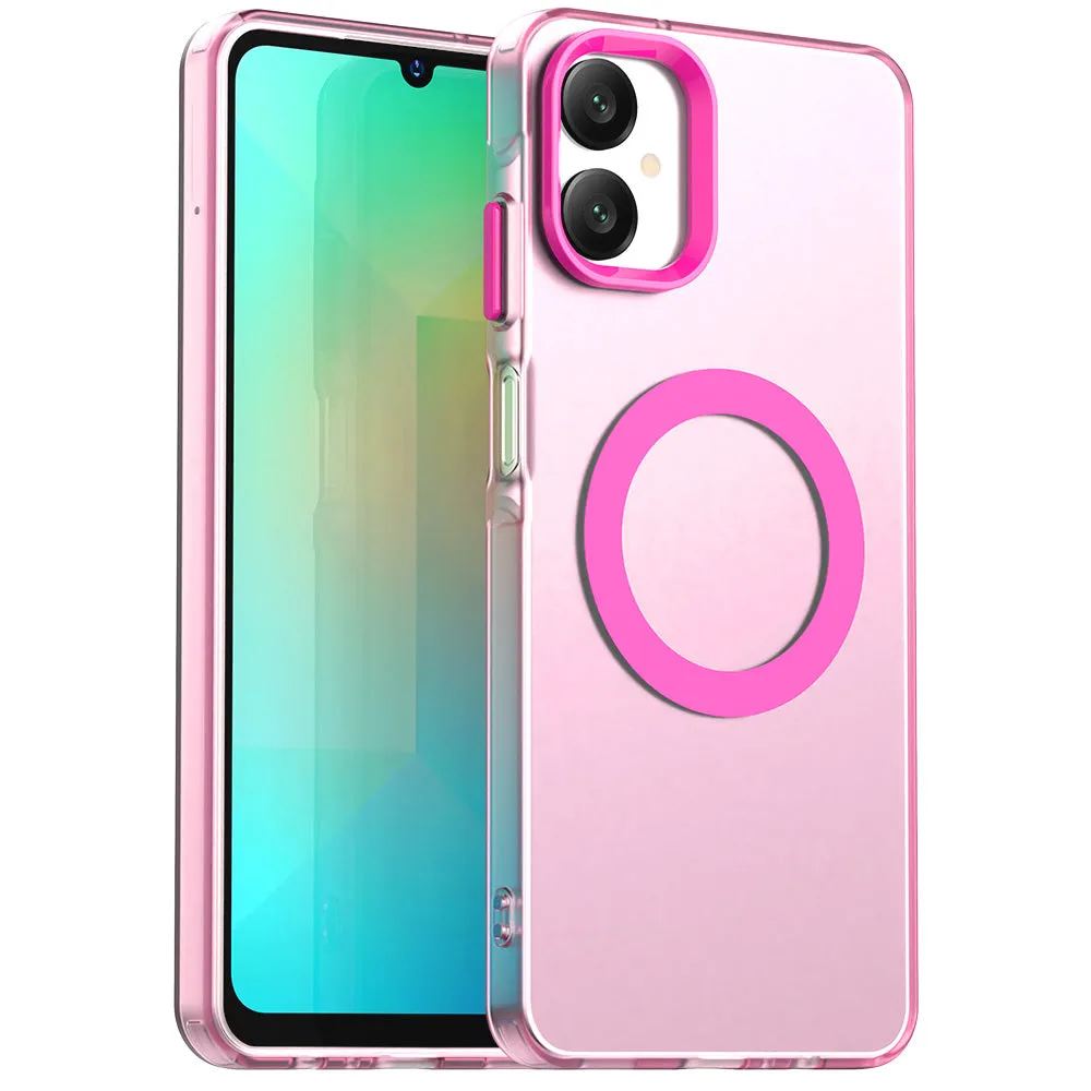 Custodia MagSafe per Samsung Galaxy A06 A065, Techsuit, CandyCase, Rosa - immagine 1