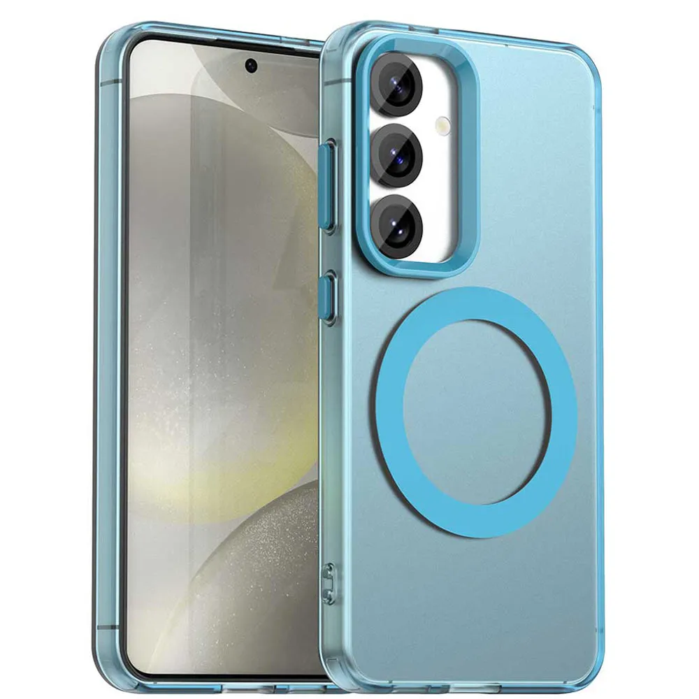 Custodia MagSafe per Samsung Galaxy S24 FE S721, Techsuit, CandyCase, Blu - immagine 1