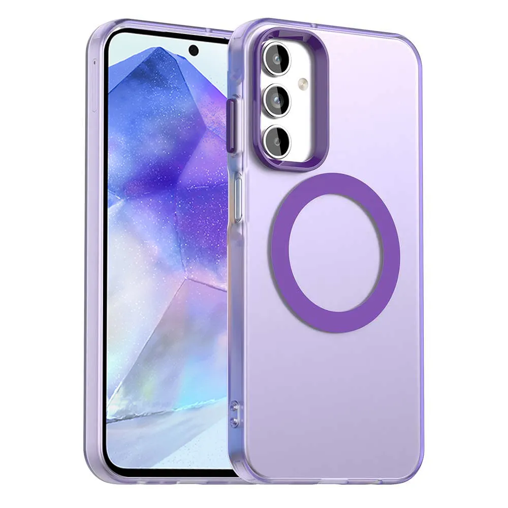 Custodia MagSafe per Samsung Galaxy A55 5G A556, Techsuit, CandyCase, Viola - immagine 1