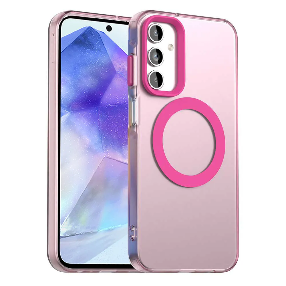 Custodia MagSafe per Samsung Galaxy A55 5G A556, Techsuit, CandyCase, Rosa - immagine 1