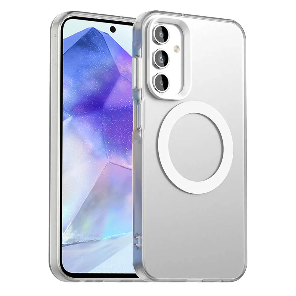 Custodia MagSafe per Samsung Galaxy A55 5G A556, Techsuit, CandyCase, Bianca - immagine 1