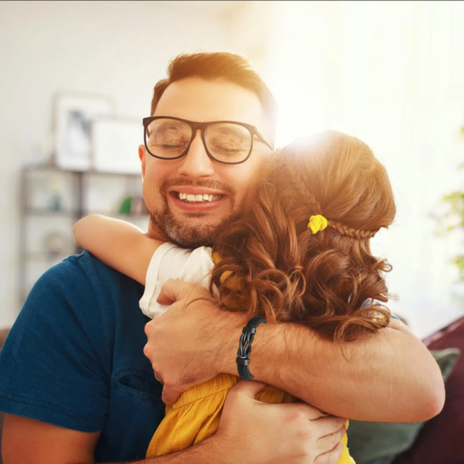 YELUWA Bracciale per Papà, Regalo Papà Bracciale Uomo - immagine 3