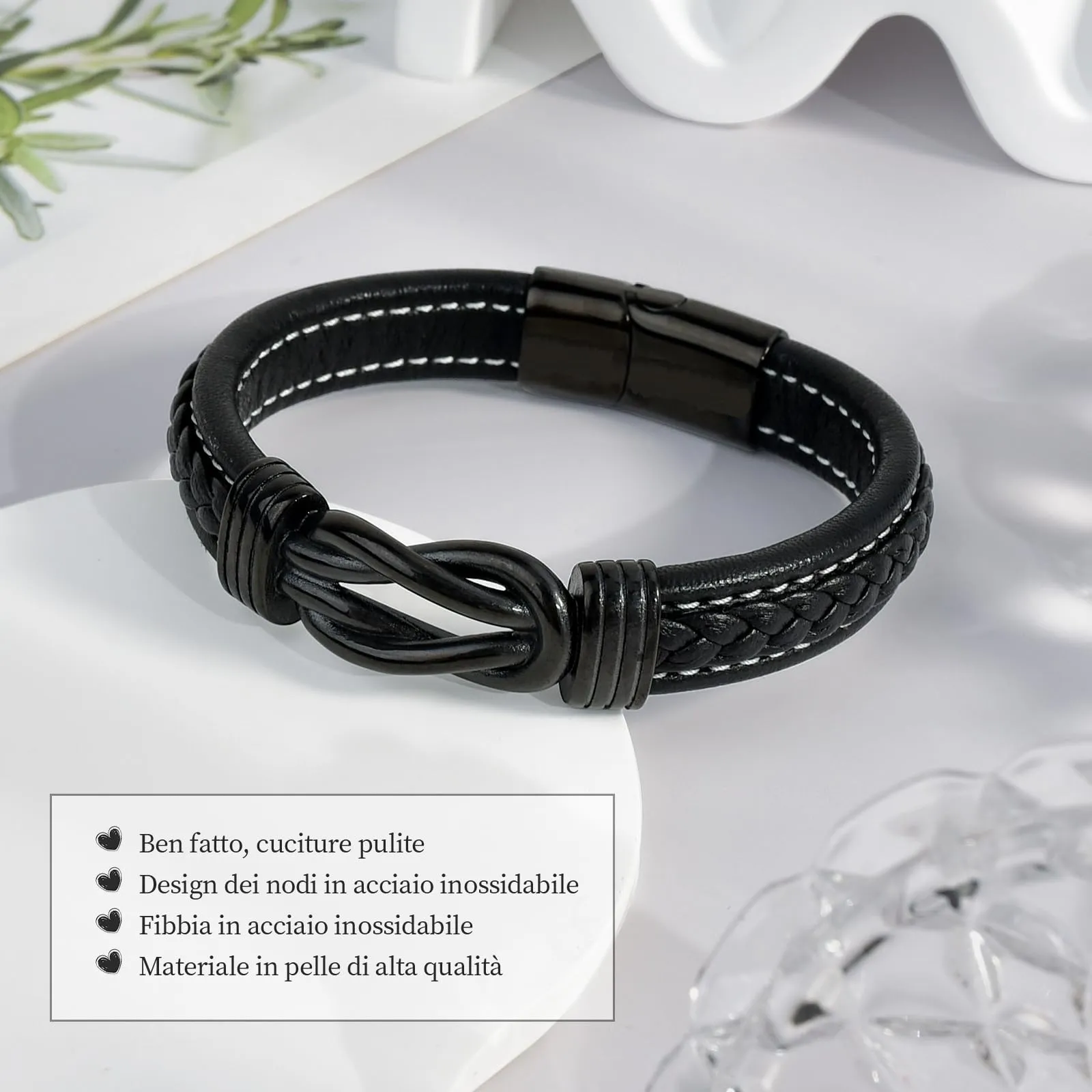 YELUWA Bracciale per Papà, Regalo Papà Bracciale Uomo - immagine 6