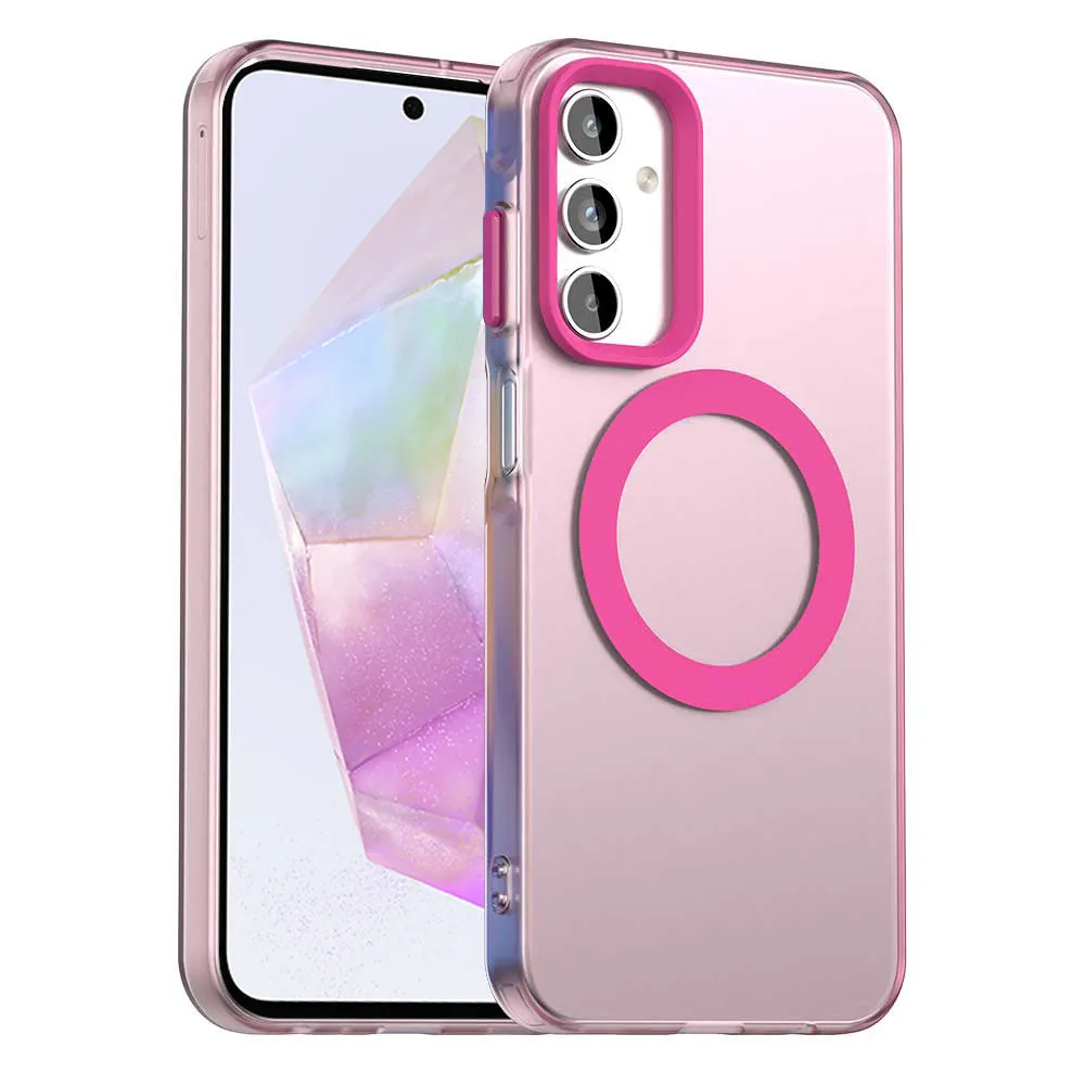 Custodia MagSafe per Samsung Galaxy A35 5G A356, Techsuit, CandyCase, Rosa - immagine 1