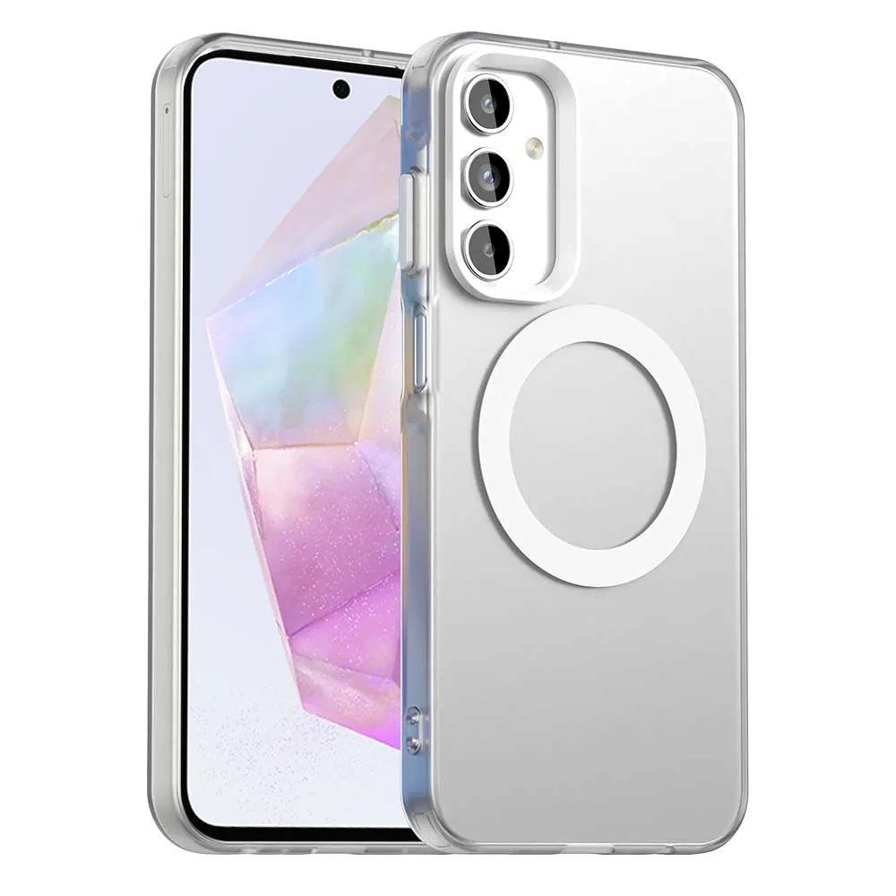 Custodia MagSafe per Samsung Galaxy A35 5G A356, Techsuit, CandyCase, Bianca - immagine 1