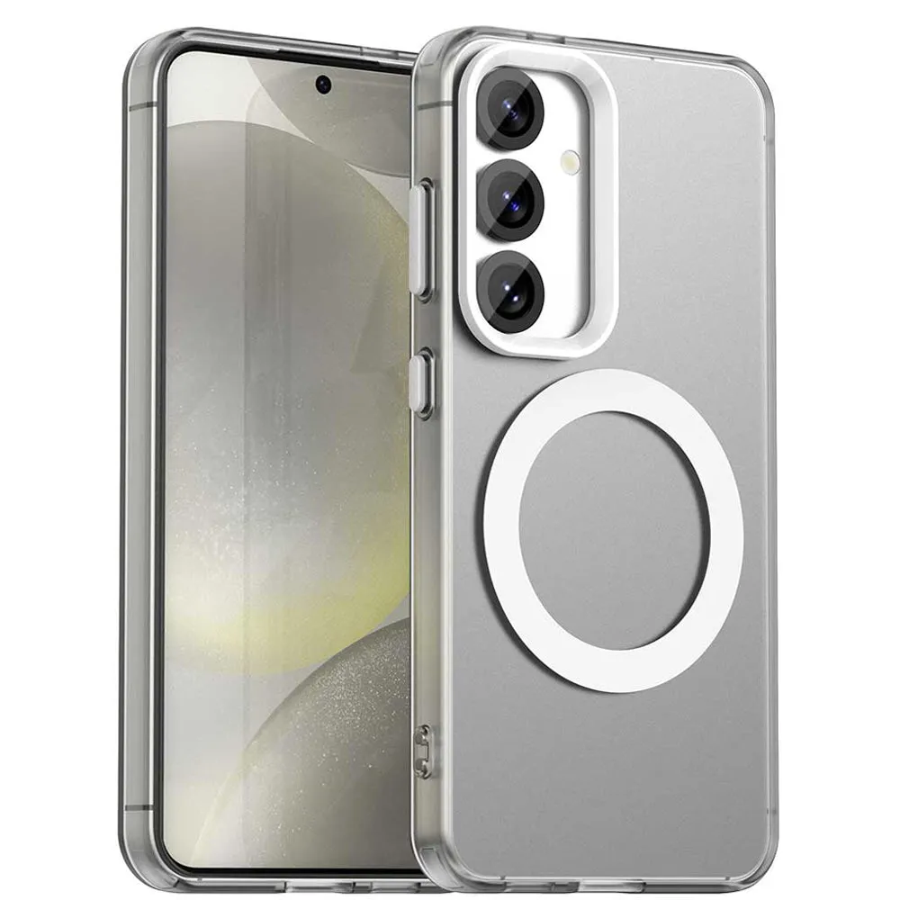 Custodia MagSafe per Samsung Galaxy S25 S931 / S24 S921, Techsuit, CandyCase, Bianca - immagine 1