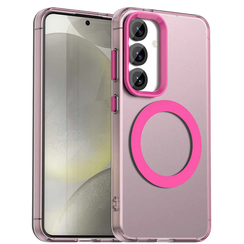 Custodia MagSafe per Samsung Galaxy S25+ S936 / S24+ S926, Techsuit, CandyCase, Rosa - immagine 1