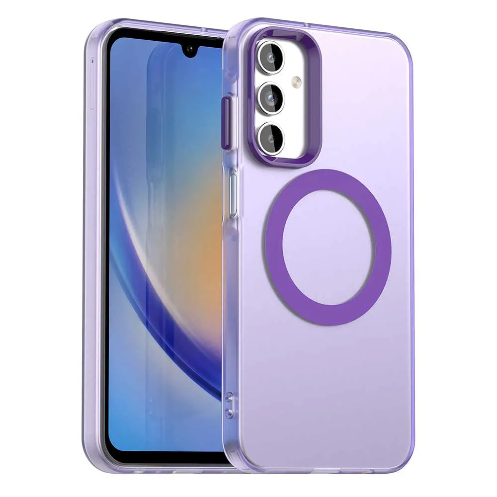 Custodia MagSafe per Samsung Galaxy A15 5G A156 / A15 A155, Techsuit, CandyCase, Viola - immagine 1