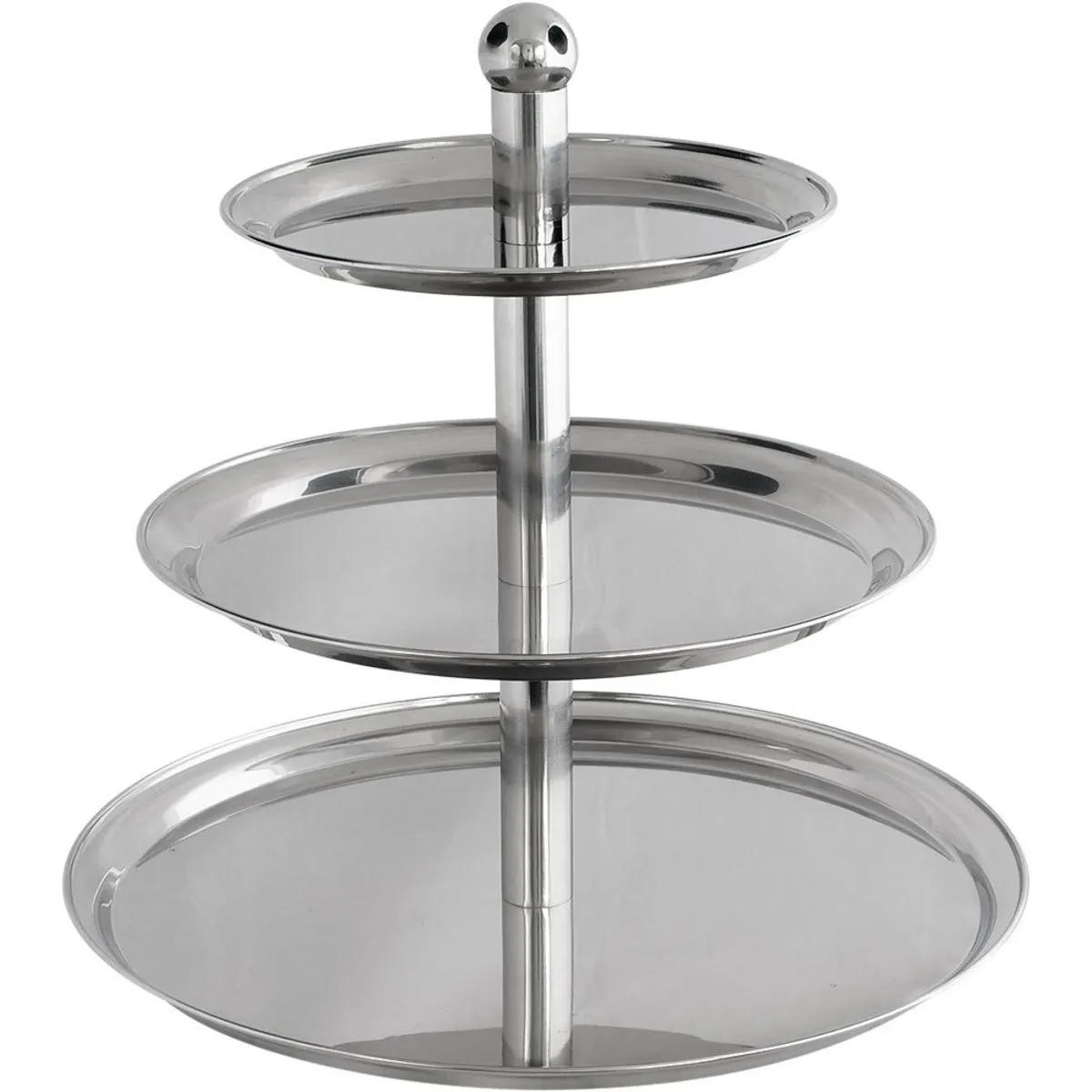 Stalgast Etagere con maniglia a sfera, 3 livelli, altezza 50 cm; 50 cm (H); argento - immagine 1