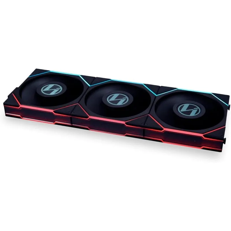 Confezione tripla Lian-Li Ventola supplementare UNI FAN TL LCD da 120 mm Nera - immagine 1
